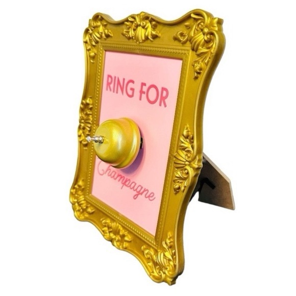 ' Ring for Champagne ' NWT! Gold-Colored Frame - Bell Sign - Picture 4 of 7